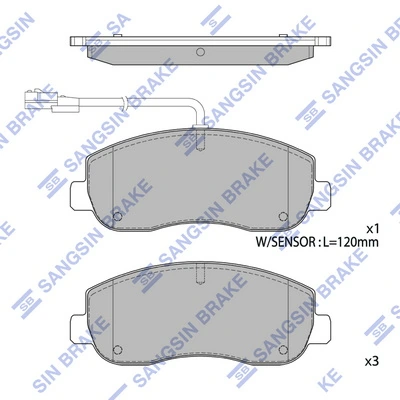 Передні гальмівні колодки на Renault Master III FV, JV