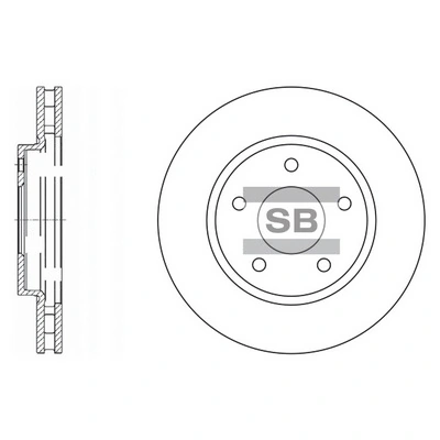 Диск гальмівний передній Dodge Caliber SXT