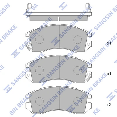 Гальмівні колодки Hexen DBS3041 ціна, від 16.35 USD