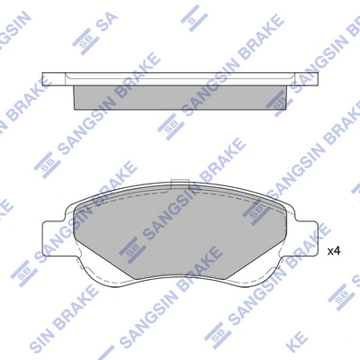 Передні тормозні колодки 044650H010 Toyota