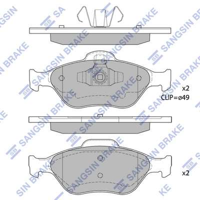 Тормозні колодки Mazda 1E103323Z