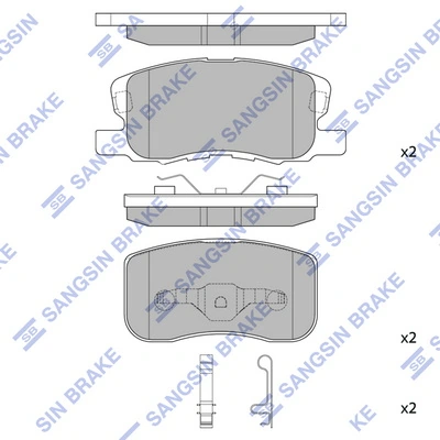 Гальмівні колодки Mitsubishi MZ690188 ціна, від 18.51 USD