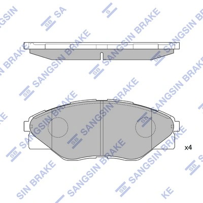 Гальмівні колодки Toyota 044650K290 ціна, від 15.38 USD