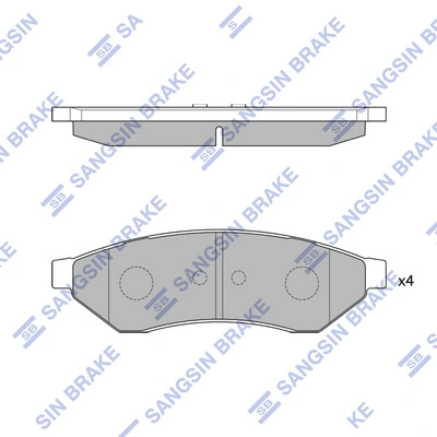Задні гальмівні колодки Hexen DBS3316 ціна, від 16.87 USD