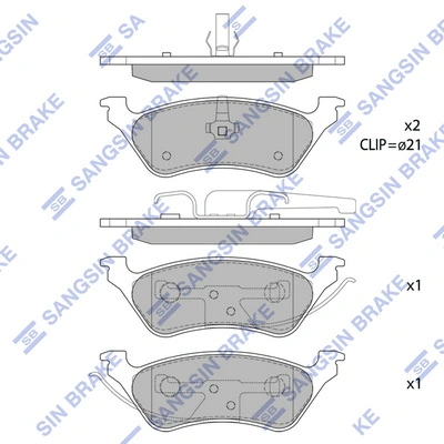 Купити Задні гальмівні колодки Chrysler Voyager II GS 