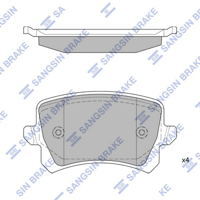 Задні дискові колодки Power Stop NXE1348