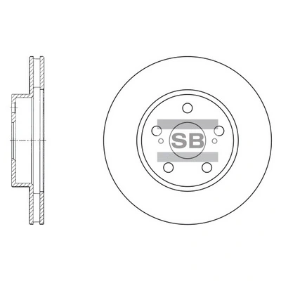 Диск переднього гальма Toyota Prius хетчбек (NHW20) (2003 - 2009) ціна, від 27.05 USD