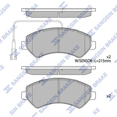 Передні тормозні колодки 425376 Peugeot/Citroen