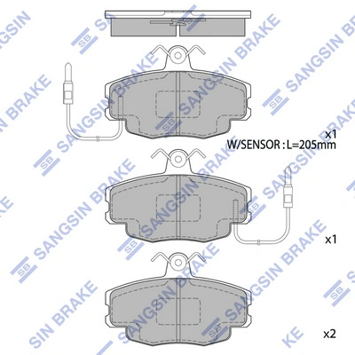 Купити Передні тормозні колодки Peugeot 309 I 10C, 10A