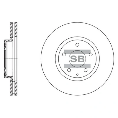 Диск переднього гальма Sangsin SD4424 ціна, від 41.36 USD