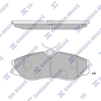 Передні тормозні колодки MP347E Mintye