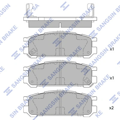 Колодки гальмівні задні, дискові на Subaru Legacy I BC
