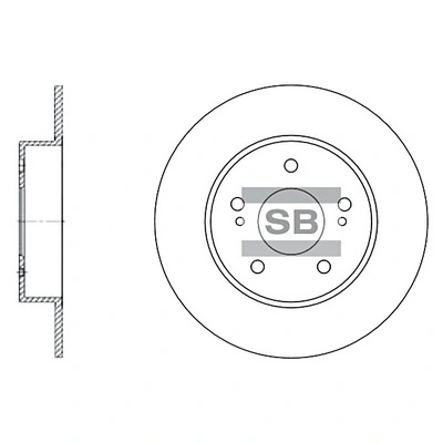 Диск гальмівний задній Protechnic PRD5180