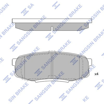 Задні дискові колодки Mintye MP3701N
