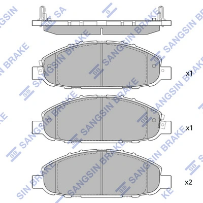 Гальмівні колодки Nissan/Infiniti D10603XA0A ціна, від 48.83 USD