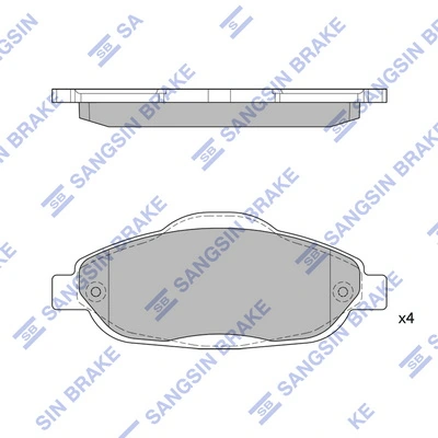 Гальмівні колодки AYD 1160147BA ціна, від 19.95 USD