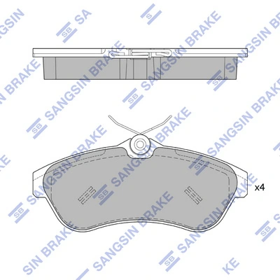 Купити C1C039JC Japan Cars Колодки гальмівні передні, дискові