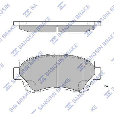 Гальмівні колодки Daihatsu 044912B030 ціна, від 21.84 USD