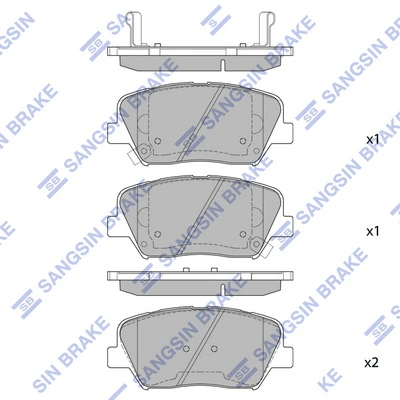 Купити 581012S550FFF Hyundai/Kia Колодки гальмівні передні, дискові