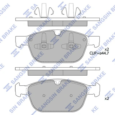Передні тормозні колодки 161412 Power Stop
