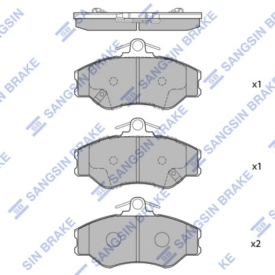 MP3327 Mintye Передні гальмівні колодки