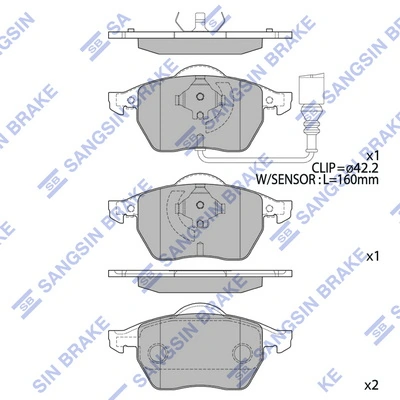 Передні тормозні колодки F1463 PSP