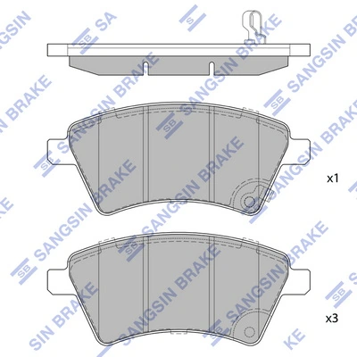 Передні тормозні колодки 0000121501 Renault (RVI)