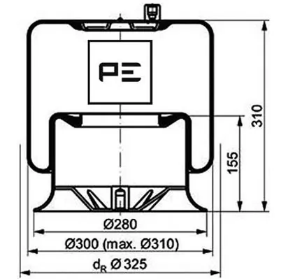Купити A9743200217 Mercedes Пневмоподушка/Пневморессора моста