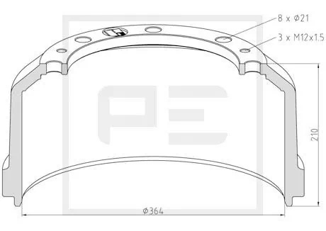 Барабан гальмівний передній Mercedes A6774210101 ціна, від 121.91 USD