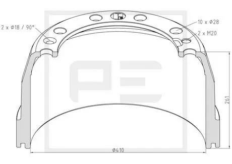 Купити 10753069 Volvo Барабан гальмівний передній