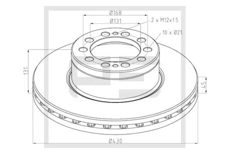 Диск гальмівний передній Mercedes A9604210312