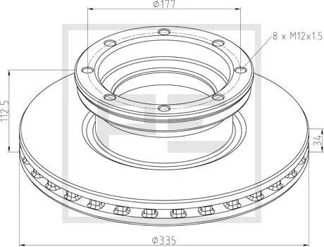 Купити A9704231112 Mercedes Диск заднього гальма