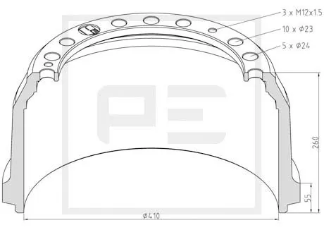 Купити A6584210301 Mercedes Барабан гальмівний передній