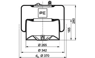 Пневмоподушка/Пневморессора моста заднього RML95294C24 Blacktech