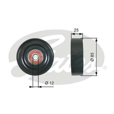 Купити T36087 Gates Натяжний ролик