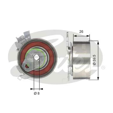 Купити T43106 Gates Натяжний ролик