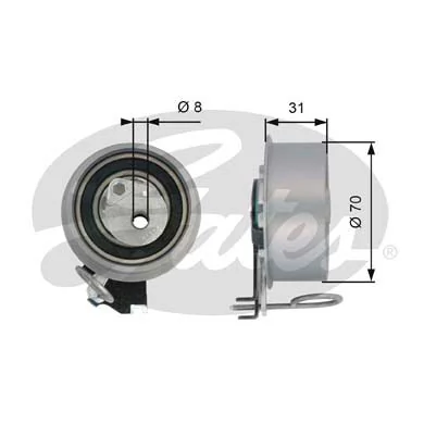 Купити T43135 Gates Натяжний ролик