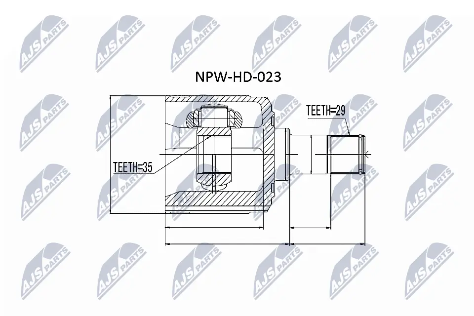 NPWHD023 NTY ШРКШ внутрішній, передній, лівий