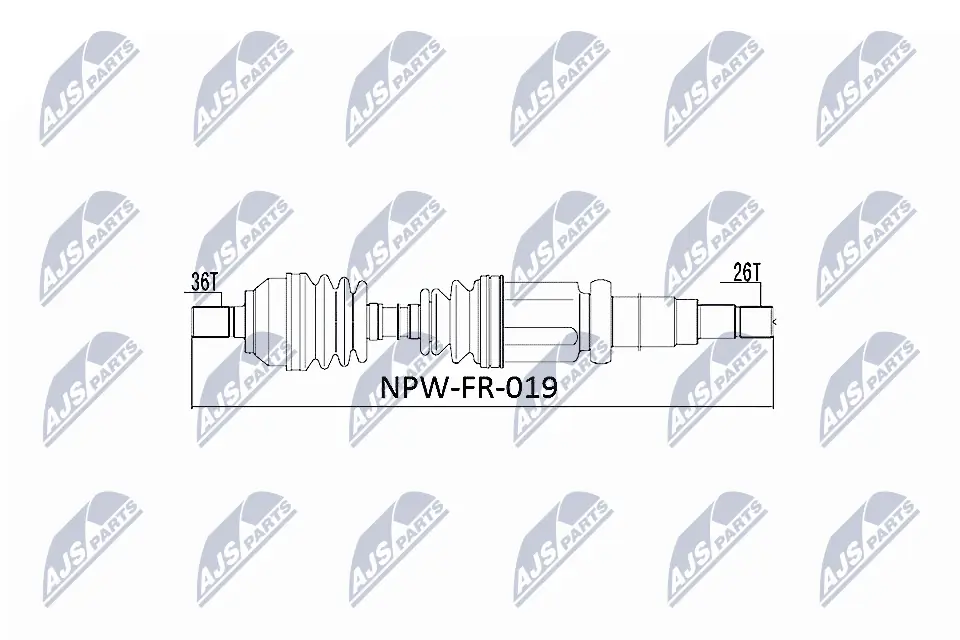 NPWFR019 NTY Привід передній правий