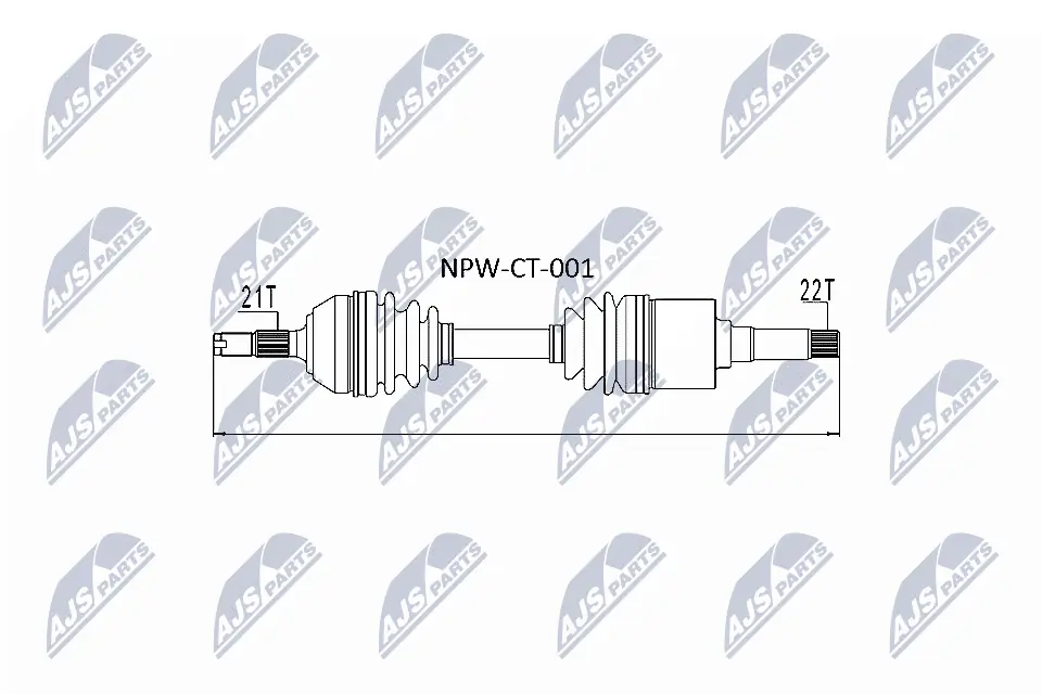 NPWCT001 NTY Привід передній правий