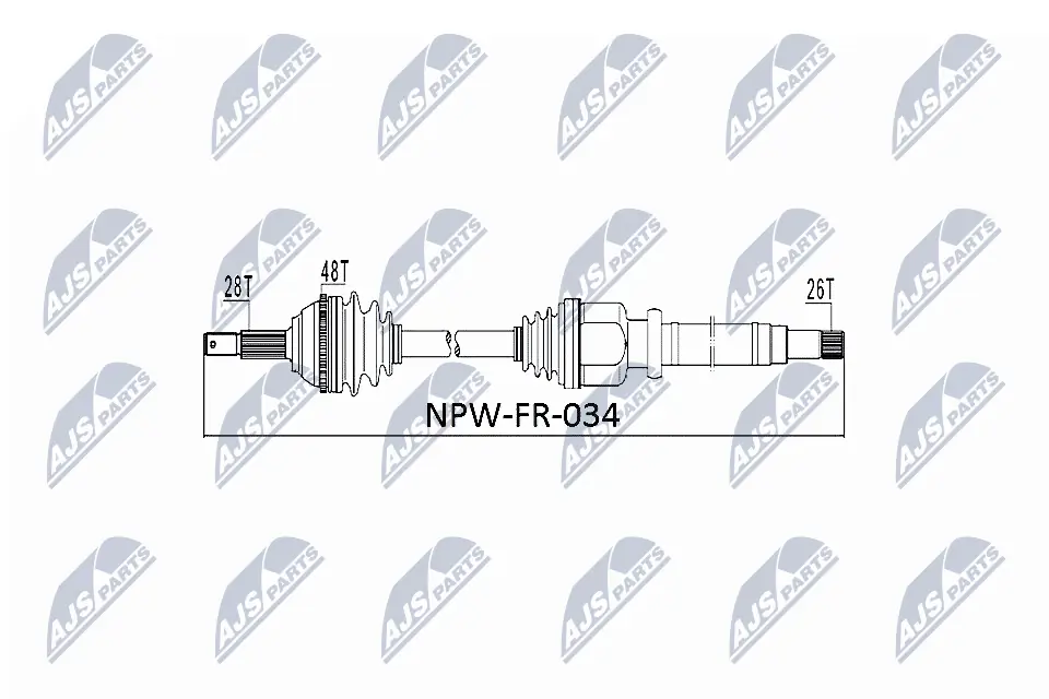 NPWFR034 NTY Привід передній правий