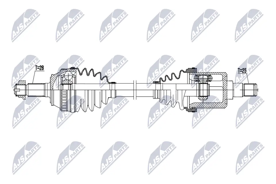 492416 Maxgear Привід передній правий