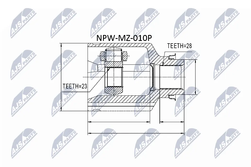 NPWMZ010P NTY ШРКШ внутрішній, передній, правий