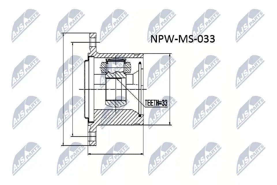 NPWMS033 NTY ШРКШ внутрішній, передній, правий