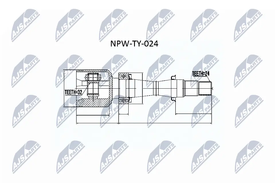 NPWTY024 NTY ШРКШ внутрішній, передній, правий