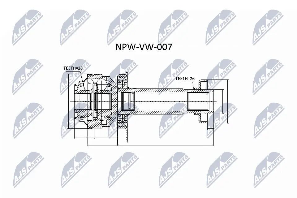 NPWVW007 NTY ШРКШ внутрішній, передній, правий