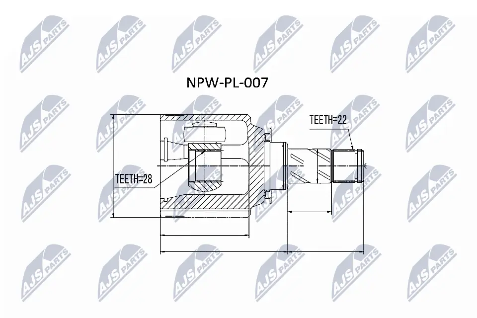 NPWPL007 NTY ШРКШ внутрішній, передній
