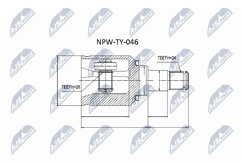 NPWTY046 NTY ШРКШ внутрішній, передній, лівий