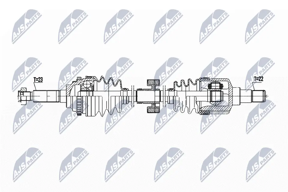 Купити 96897322 Peugeot/Citroen Піввісь права