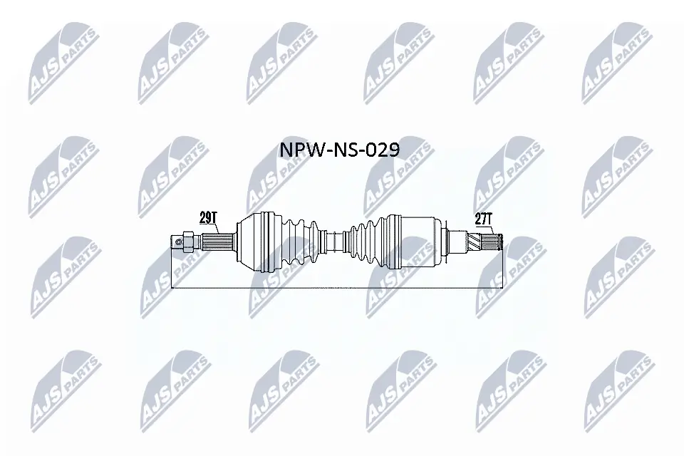 NPWNS029 NTY Приводи передніх коліс (вали карданні піввісь переднього моста)